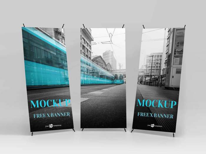 Mockup banner stand mockups psd roll advertisement banners mockupfree mock template billboard creating exhibition great premium templates