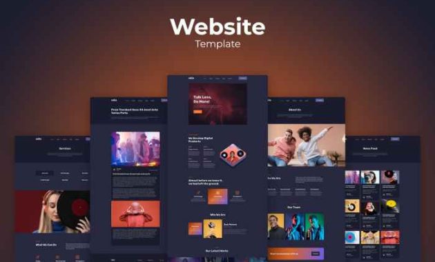 Contoh desain web template gratis