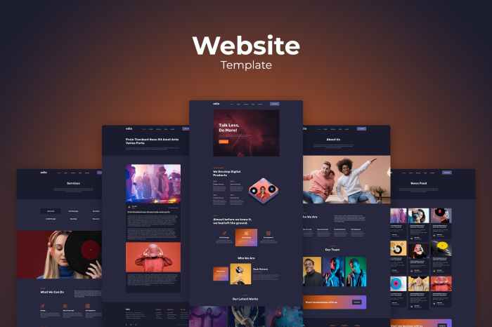 Contoh desain web template gratis